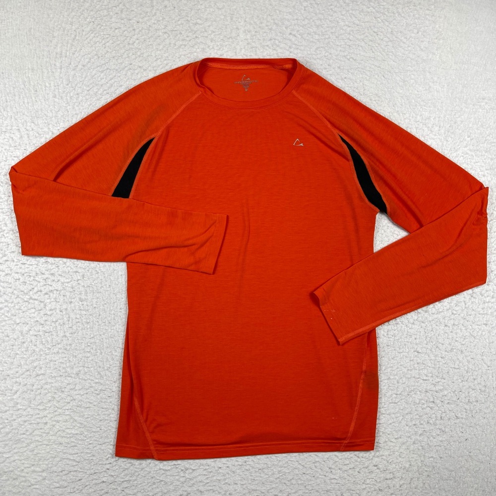 Paradox Shirt Mens Medium Orange Long Sleeve Merino Wool Blend Base Layer